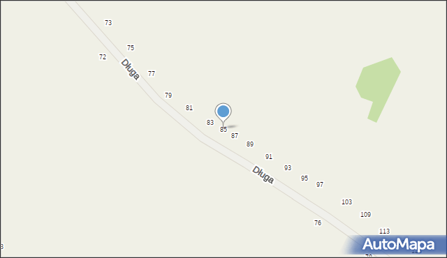 Białobrzegi, Długa, 85, mapa Białobrzegi