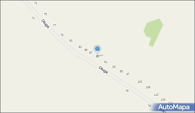 Białobrzegi, Długa, 89, mapa Białobrzegi