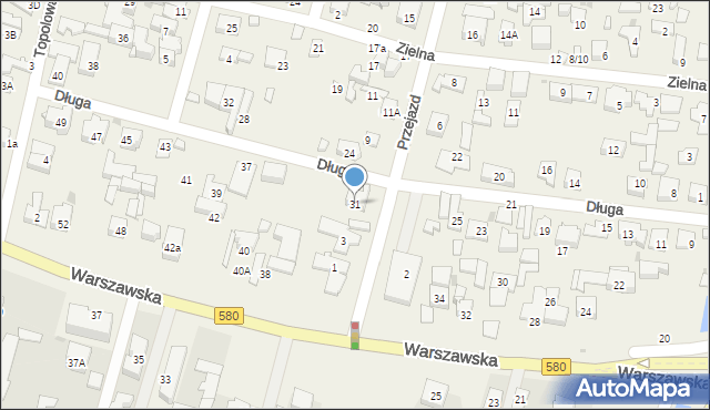 Blizne Łaszczyńskiego, Długa, 31, mapa Blizne Łaszczyńskiego