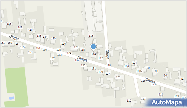 Borowe, Długa, 114, mapa Borowe