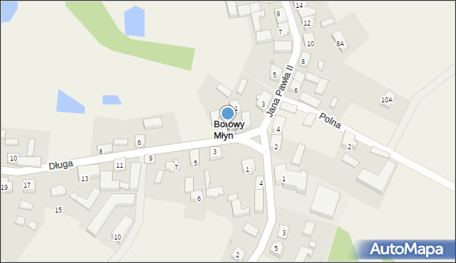 Borowy Młyn, Długa, 2, mapa Borowy Młyn