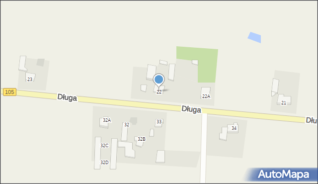 Brojce, Długa, 22, mapa Brojce