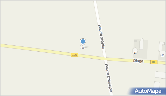 Brojce, Długa, 28, mapa Brojce