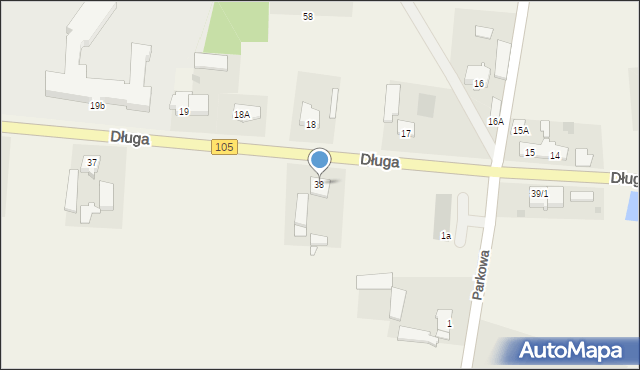 Brojce, Długa, 38, mapa Brojce