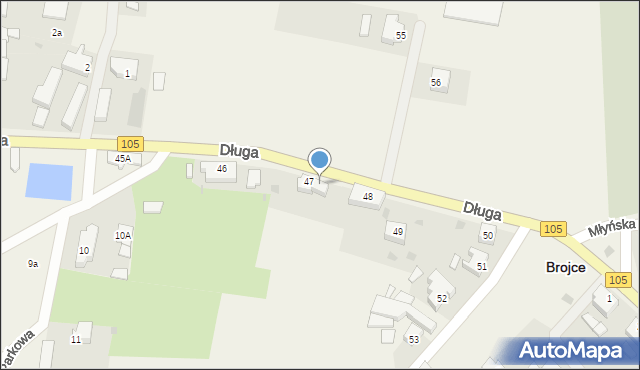 Brojce, Długa, 47/2, mapa Brojce