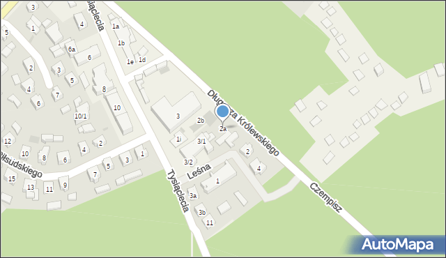 Brzeziny, Długosza Królewskiego, 2a, mapa Brzeziny