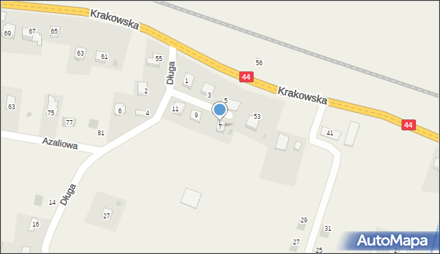 Brzeźnica, Długa, 7, mapa Brzeźnica