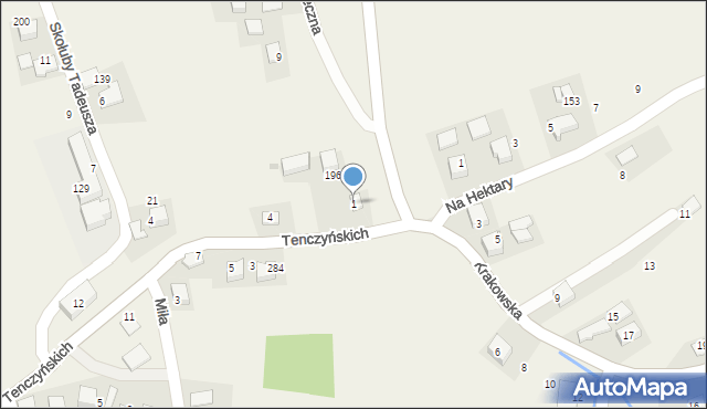 Brzoskwinia, Długa, 1, mapa Brzoskwinia