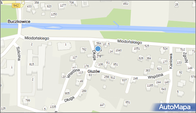 Buczkowice, Długa, 1278, mapa Buczkowice