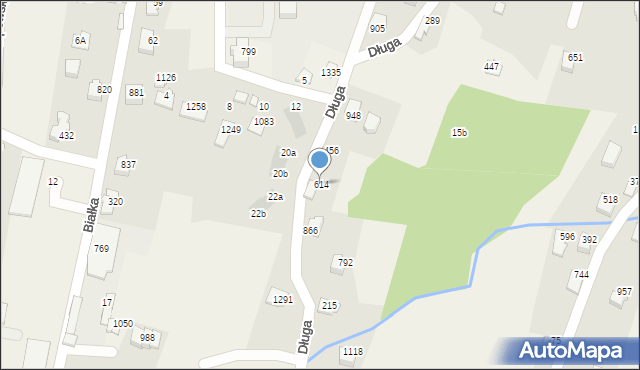 Buczkowice, Długa, 614, mapa Buczkowice