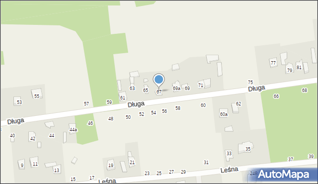 Budy Barcząckie, Długa, 67, mapa Budy Barcząckie