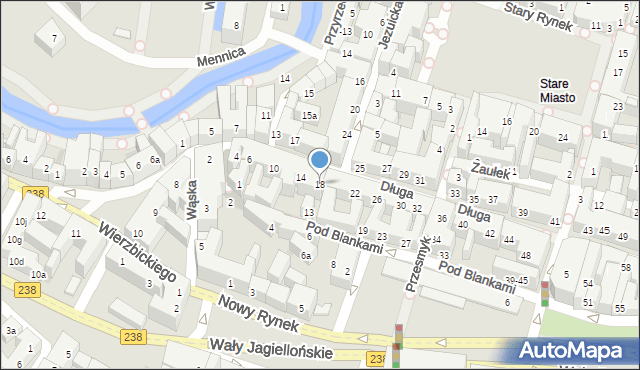 Bydgoszcz, Długa, 18, mapa Bydgoszczy