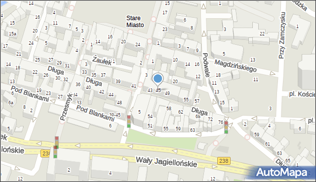 Bydgoszcz, Długa, 45, mapa Bydgoszczy