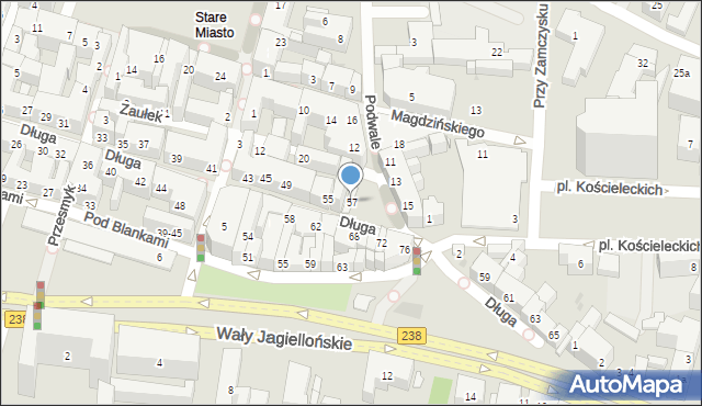 Bydgoszcz, Długa, 57, mapa Bydgoszczy