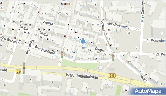 Bydgoszcz, Długa, 58, mapa Bydgoszczy