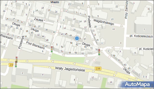 Bydgoszcz, Długa, 62, mapa Bydgoszczy