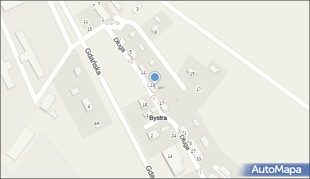 Bystra, Długa, 15, mapa Bystra