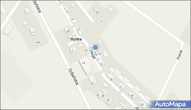 Bystra, Długa, 23, mapa Bystra
