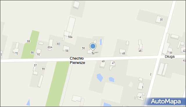 Chechło Pierwsze, Długa, 54, mapa Chechło Pierwsze