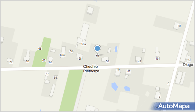 Chechło Pierwsze, Długa, 56, mapa Chechło Pierwsze