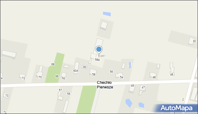 Chechło Pierwsze, Długa, 72A, mapa Chechło Pierwsze