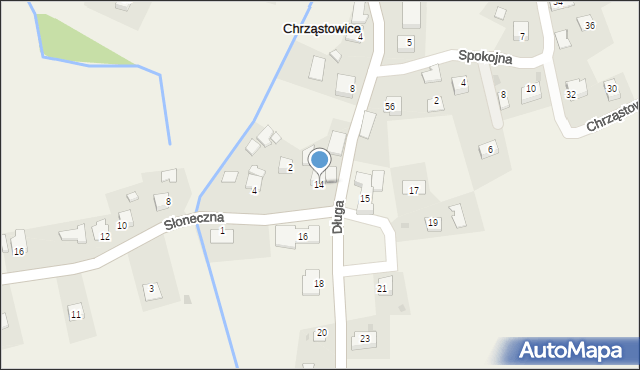 Chrząstowice, Długa, 14, mapa Chrząstowice