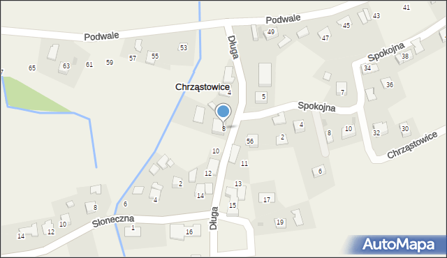 Chrząstowice, Długa, 8, mapa Chrząstowice