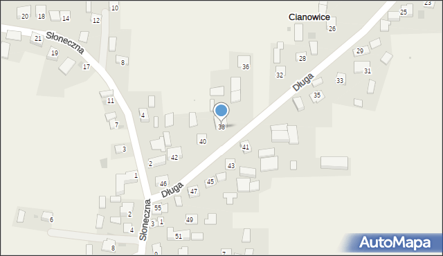 Cianowice, Długa, 38, mapa Cianowice