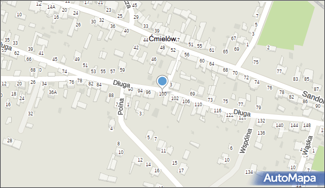 Ćmielów, Długa, 100, mapa Ćmielów