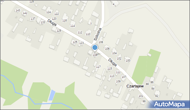 Czartajew, Długa, 119, mapa Czartajew
