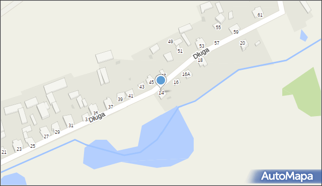 Czernice Borowe, Długa, 14, mapa Czernice Borowe