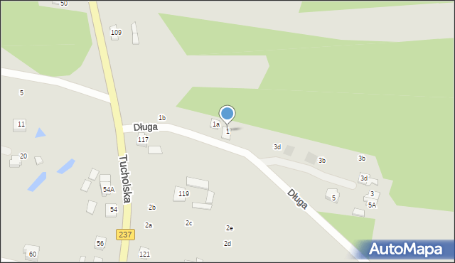 Czersk, Długa, 1, mapa Czersk