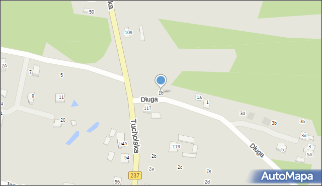 Czersk, Długa, 1b, mapa Czersk