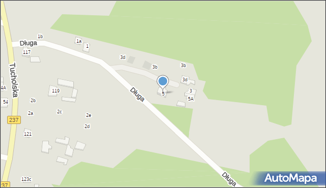 Czersk, Długa, 5, mapa Czersk