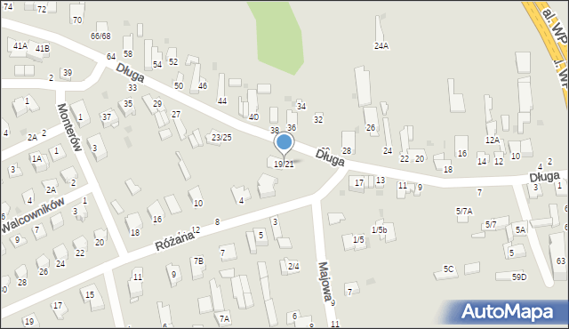 Częstochowa, Długa, 19/21, mapa Częstochowy