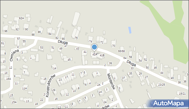 Częstochowa, Długa, 41A, mapa Częstochowy