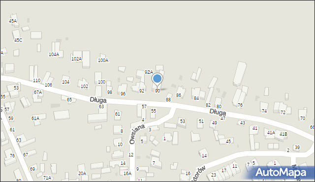 Częstochowa, Długa, 90, mapa Częstochowy