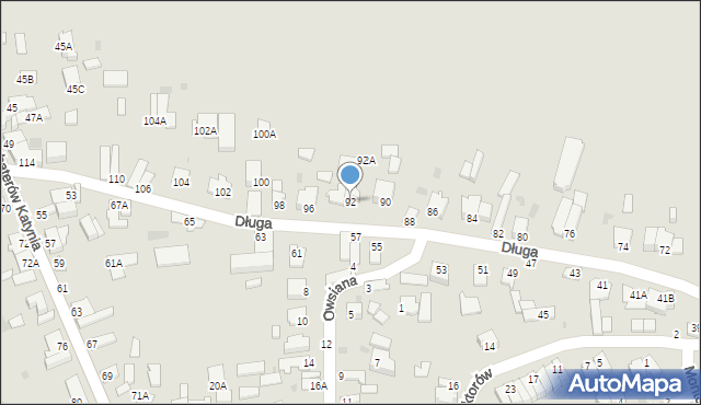 Częstochowa, Długa, 92, mapa Częstochowy