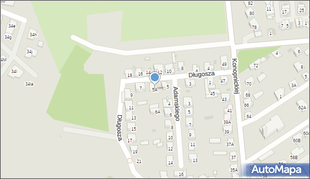 Dąbrowa Górnicza, Długosza Jana, 5A, mapa Dąbrowa Górnicza