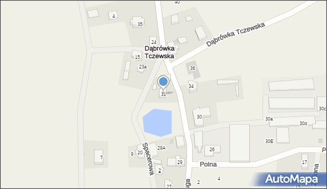 Dąbrówka Tczewska, Długa, 31, mapa Dąbrówka Tczewska