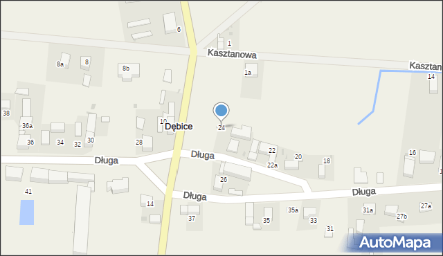 Dębice, Długa, 24, mapa Dębice