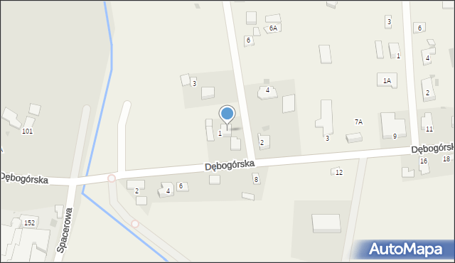 Dębogórze, Długa, 1A, mapa Dębogórze