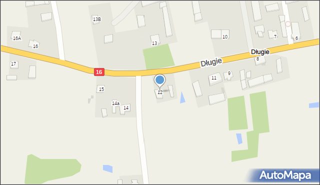 Długie, Długie, 12, mapa Długie