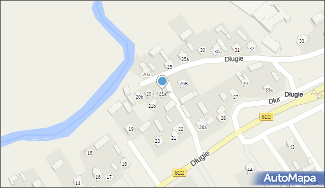 Długie, Długie, 21a, mapa Długie