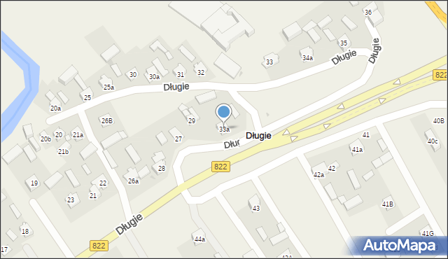 Długie, Długie, 33a, mapa Długie