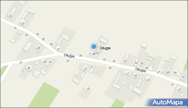 Długie, Długie, 40, mapa Długie