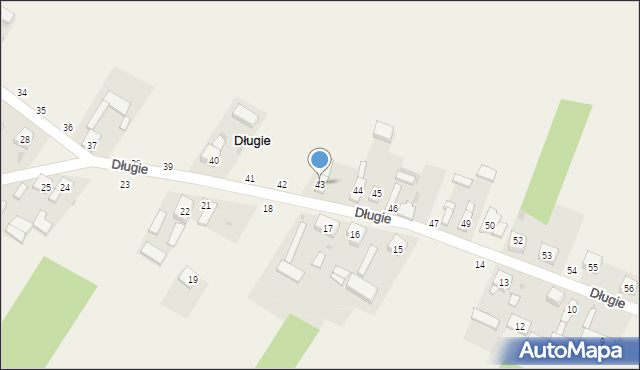 Długie, Długie, 43, mapa Długie