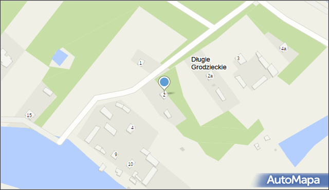 Długie Grodzieckie, Długie Grodzieckie, 2, mapa Długie Grodzieckie