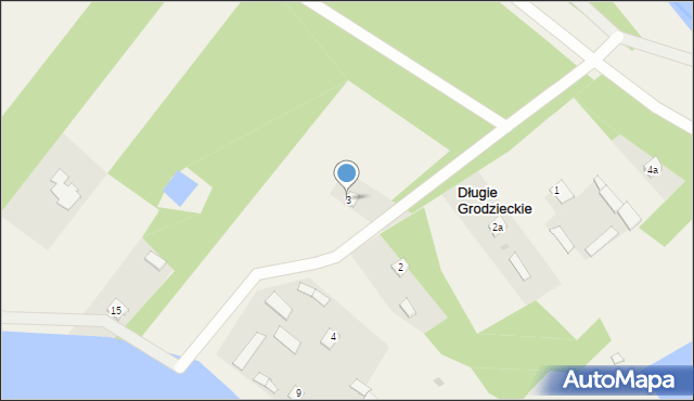 Długie Grodzieckie, Długie Grodzieckie, 3, mapa Długie Grodzieckie