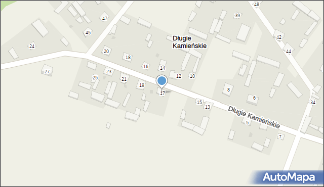 Długie Kamieńskie, Długie Kamieńskie, 17, mapa Długie Kamieńskie